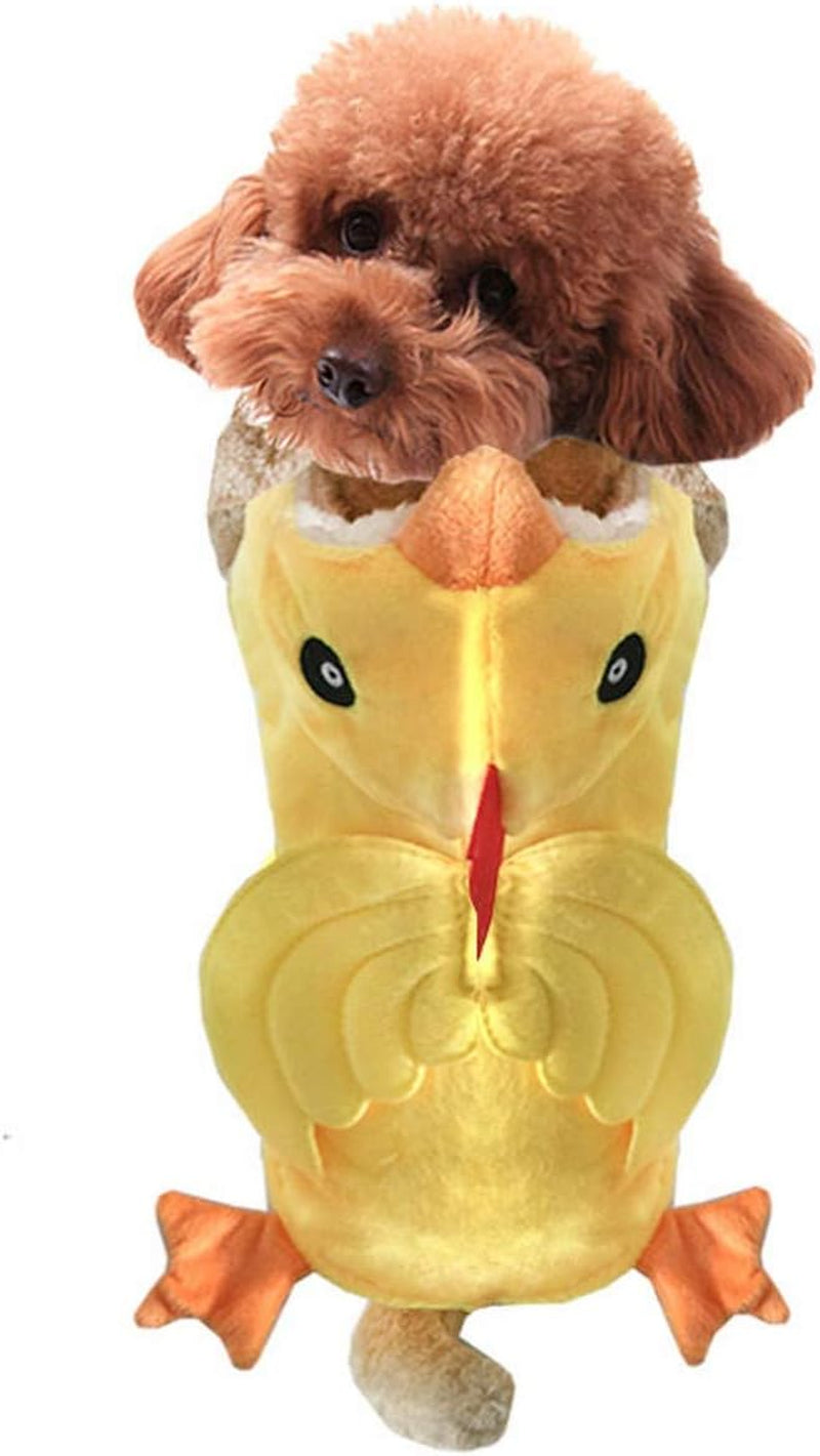 Dog Chicken Costume Pet Halloween Christmas Cosplay Costumes Funny Puppy Cat Winter Coat Hoodie Outfits Sweater Clothes