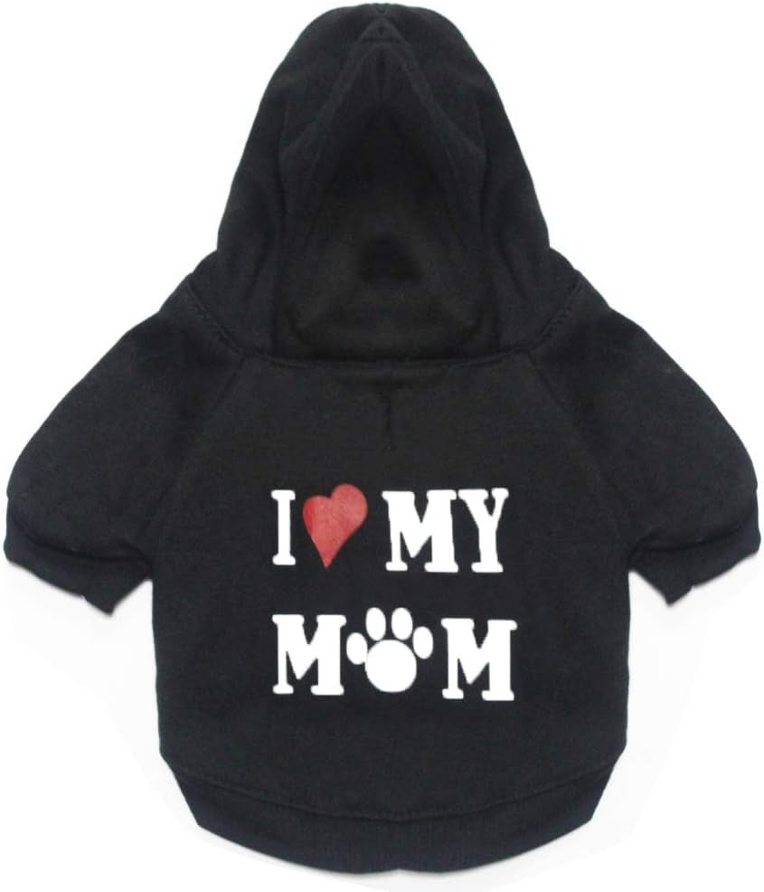 Small Dog Clothes Dog Hoodies Winter Dog Sweater Soft Thickening Black Puppy Sweater for Small Medium Dogs Boy 2Pack