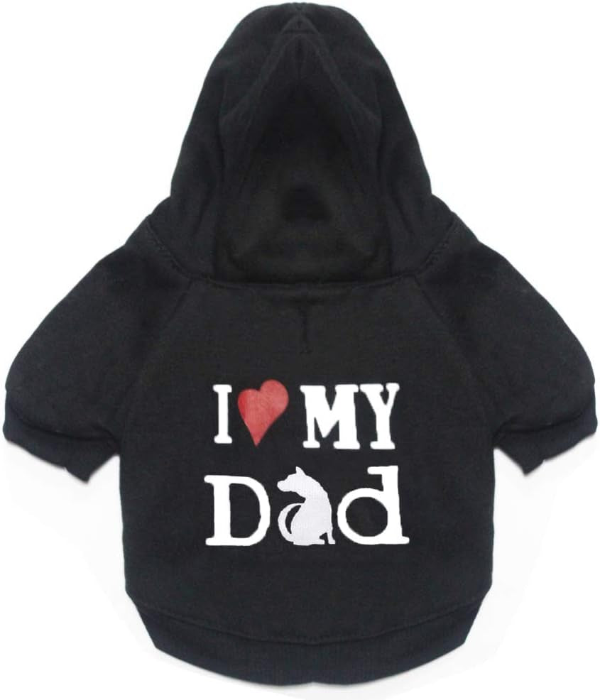 Small Dog Clothes Dog Hoodies Winter Dog Sweater Soft Thickening Black Puppy Sweater for Small Medium Dogs Boy 2Pack