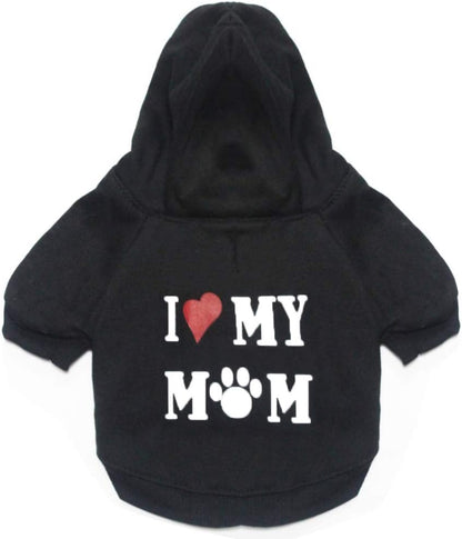 Small Dog Clothes Dog Hoodies Winter Dog Sweater Soft Thickening Black Puppy Sweater for Small Medium Dogs Boy 2Pack