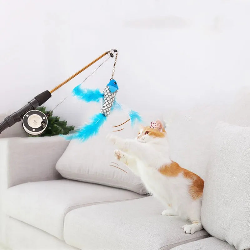 Retractable Cat Fishing Toy