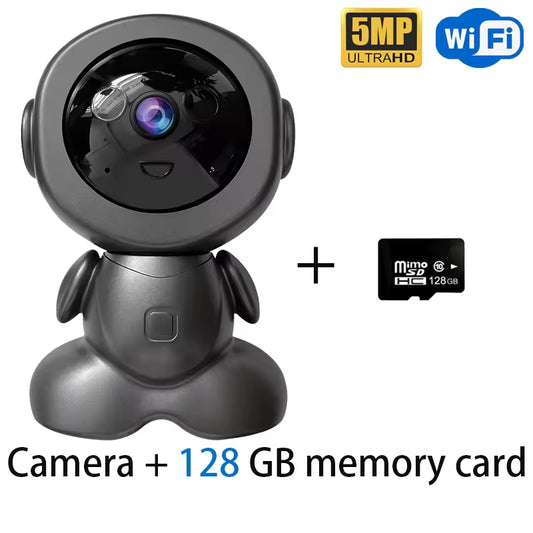 5MP Wireless Wifi Indoor Surveillance Camera Night Vision PTZ Two-Way Voice Security Protection Smart Home Webcam Robot Camera