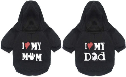 Small Dog Clothes Dog Hoodies Winter Dog Sweater Soft Thickening Black Puppy Sweater for Small Medium Dogs Boy 2Pack