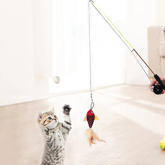Retractable Cat Fishing Toy