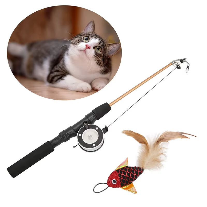 Retractable Cat Fishing Toy